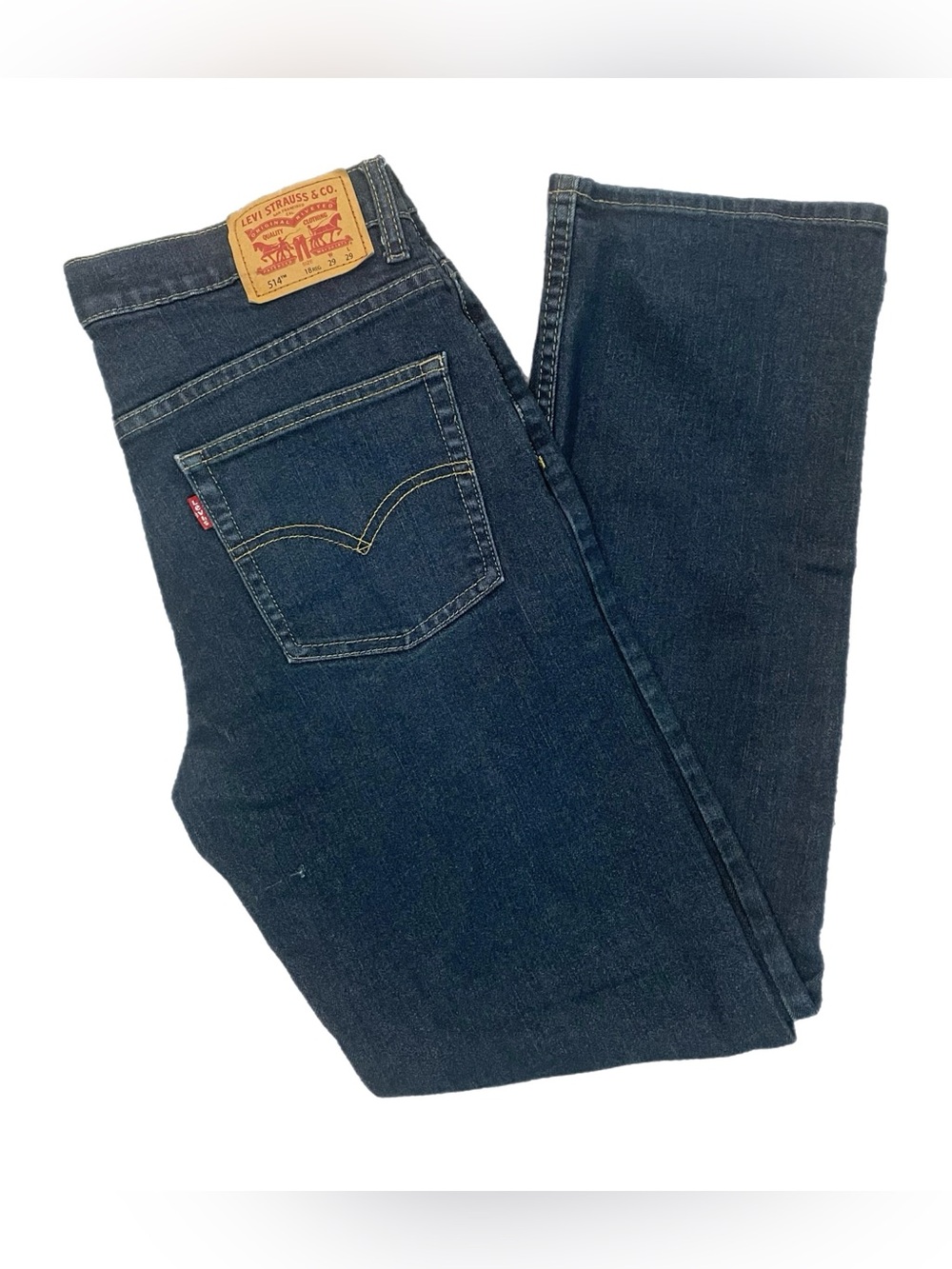 Levis 514 Boys Blue Jeans Straight Leg Cowboy rodeo western denim Size 18, 29x29